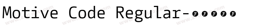 Motive Code Regular字体转换